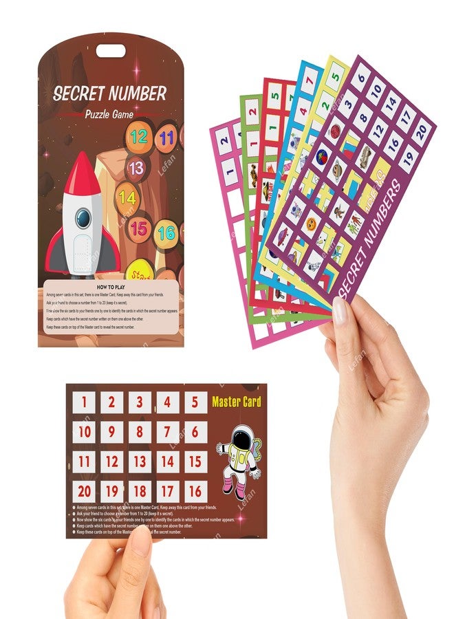Lefan Secret Number Game Return Gifts for Kids Birthday Birthday Best Goody Bags for Party Return Gifts Bulk Items Children 4 5 6 7 8 Years Old Numbers Card Magic Trick, For Kids (10) - Image 1